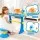Keezi Kids 37-Key Piano Keyboard Set: Electronic Musical Instrument with Stool, Mic, LED Lights & More for Ages 3+