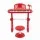 Keezi Kids Piano Keyboard 37 Keys Electronic Musical Instrument Set with Stool Microphone and LED Lights Red