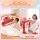 Keezi Kids Piano Keyboard 37 Keys Electronic Musical Instrument Set with Stool Microphone and LED Lights Red