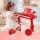 Keezi Kids Piano Keyboard 37 Keys Electronic Musical Instrument Set with Stool Microphone and LED Lights Red