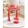 Keezi Kids Piano Keyboard 37 Keys Electronic Musical Instrument Set with Stool Microphone and LED Lights Red