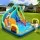 AirMyFun Kids Inflatable Water Slide Park with Cannon, Climbing Wall, Soccer Goal, PVC, 427x374cm Outdoor Play