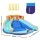 AirMyFun Kids Inflatable Water Park with Double Slides, Climbing Wall, PVC, 465x390cm, Blower Included