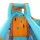 AirMyFun Kids Inflatable Water Slide Park and Jumping Castle, 382x381cm, PVC, Trampoline, Water Cannon, Ages 3+