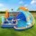 AirMyFun Kids Inflatable Water Slide Park and Jumping Castle, 382x381cm, PVC, Trampoline, Water Cannon, Ages 3+