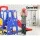 Keezi 3-in-1 Kids Slide Swing Set with Basketball Hoop – 120cm Blue, Non-Toxic PE Plastic, Easy Assembly, Bonus Football