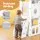 Keezi 3-in-1 Kids Slide Swing Set with Ball Hoop, Telescope and Storage, HDPE Outdoor Play Centre, 176x147x97cm