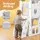 Keezi 3-in-1 Kids Slide Swing Set with Ball Hoop, Telescope and Storage, HDPE Outdoor Play Centre, 176x147x97cm