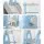 Keezi 3-in-1 Kids Slide Swing Set with Basketball Hoop – 170cm Long Slide, Non-Toxic Material, Easy Assembly, Blue