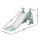Keezi Kids 3-in-1 Slide Set with Basketball Hoop & Ring - Durable 140cm Blue Outdoor Play, Safe & Easy Assembly