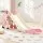 Keezi Kids 3-in-1 Dragon Slide Set with Basketball Hoop, 125cm Pink Slide, High-Density Polyethylene, Ages 3-7