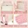 Keezi Kids 3-in-1 Dragon Slide Set with Basketball Hoop, 125cm Pink Slide, High-Density Polyethylene, Ages 3-7