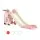 Keezi Kids 3-in-1 Dragon Slide Set with Basketball Hoop, 125cm Pink Slide, High-Density Polyethylene, Ages 3-7