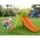 Keezi Panda Kids Slide & Basketball Hoop Set, 100cm, Eco-Friendly Non-Toxic PE, Indoor/Outdoor, Easy Assembly, Orange