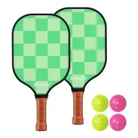Everfit Fibreglass Pickleball Paddle Set 2PCS with 4 Balls & Bag, 40cm Tournament Size, Lightweight & Durable Everfit Fibreglass Pickleball Paddle Set 2PCS with 4 Balls & Bag, 40cm Tournament Size, Lightweight & Durable