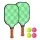 Everfit Fibreglass Pickleball Paddle Set 2PCS with 4 Balls & Bag, 40cm Tournament Size, Lightweight & Durable