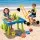 Keezi Ride On Digger Sand and Water Table Sandpit Set with Waterwheel Windmill and Sand Castle Toys