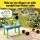 Keezi Ride On Digger Sand and Water Table Sandpit Set with Waterwheel Windmill and Sand Castle Toys
