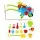 Keezi Kids Sandpit Beach Toys Set with Wheelbarrow Shovel Rake Watering Can Animal Moulds Waterwheel Multicolour