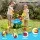 Keezi Kids Sandpit Beach Toys Set with Wheelbarrow Shovel Rake Watering Can Animal Moulds Waterwheel Multicolour