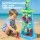 Keezi Kids Sand & Water Table with Waterfall Wall - Non-Toxic, EN71 Certified, 43x34x92cm, Perfect for Outdoor Fun!
