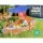 Keezi Kids Wooden Boat Sandpit with Canopy & Bench | Treated Timber, 165cm | Pirate Theme & Eco-Friendly Paint