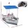 Keezi Kids Sandpit Boat with Canopy—Durable Timber, UV Protection, Adjustable Sand Depth, 210x110x159cm, Ages 3-6