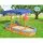 Keezi Kids Wooden Boat Sandpit with Canopy & Bench Seat, Firwood Construction, 150cm, Includes Steering Wheel & Stickers