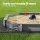 Keezi Kids 182cm Octagon Wooden Sandpit Grey with Built in Seats Cover Ground Sheet AS8124 Certified
