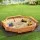 Keezi Kids Wooden Sandpit with Cover and Bench Seat, 182cm - Safe, Durable, AS8124 Certified, Easy Assembly