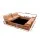 Keezi Kids Wooden Sandpit Sandbox - 90cm, Foldable Seats, Safe Firwood, Outdoor Play, Durable & Easy Assembly
