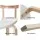 Keezi 3PCS Kids Table and Chairs Set - Birch Plywood, Non-Toxic Finish, 30kg Table/50kg Chair Capacity, Easy Clean