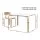 Keezi 5PCS Kids Table and Chairs Set: Durable Birch Plywood, Non-Toxic Finish, White/Natural, Easy to Clean