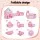 Keezi Kids 3-in-1 Pink Playhouse Tent Set – Pop Up Castle, Crawl Tunnel, Basketball Hoop, Durable Polyester, 135cm