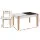 Keezi 3PCS Kids Table & Chairs Set - Eco-Friendly MDF & Pine, Chalkboard Desk, Storage Compartments, EN71 Certified