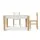 Keezi 3PCS Kids Table & Chairs Set - Eco-Friendly MDF & Pine, Chalkboard Desk, Storage Compartments, EN71 Certified