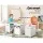 Keezi 3PCS Kids Table and Chairs Set with Storage Box, Eco-Friendly MDF, 75x48cm, White - Safe, Stylish, and Durable