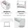 Keezi 3PCS Kids Table and Chairs Set with Storage Box, Eco-Friendly MDF, 75x48cm, White - Safe, Stylish, and Durable