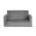 Keezi Kids Sofa 2 Seater - Grey Velvet Flip Open Couch with Timber Frame, Comfortable Sponge Padding, Compact Design
