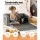 Keezi Kids Sofa 2 Seater - Grey Velvet Flip Open Couch with Timber Frame, Comfortable Sponge Padding, Compact Design
