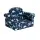 Keezi Kids 2-Seater Dinosaur Sofa - Flip Open Couch Lounger with Timber Frame, High-Density Foam, Navy Blue, Age 3+