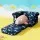 Keezi Kids 2-Seater Dinosaur Sofa - Flip Open Couch Lounger with Timber Frame, High-Density Foam, Navy Blue, Age 3+