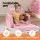 Keezi Kids 2-Seater Flip Open Sofa - Pink Timber Frame, Foam Padding, Removable Cover, Side Pocket, Ages 3+, 74x46x37cm