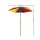 Keezi Kids Wooden Picnic Table Set with Umbrella, Multicoloured, Fir Wood, Seats 4, Indoor/Outdoor, Ages 3-8, Durable