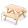 Keezi Kids Wooden Picnic Table Set with Umbrella - Fir Wood, Seats 4, Indoor/Outdoor, Non-Toxic Finish, Ages 3-8