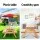 Keezi Kids Wooden Picnic Table Set with Umbrella - Fir Wood, Seats 4, Indoor/Outdoor, Non-Toxic Finish, Ages 3-8