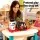 Keezi Kids Pretend Play Coffee Shop Set with Coffee Maker, Play Money, and Food - Durable Plastic, 44x13x20CM, Ages 3+