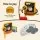 Keezi Kids Pretend Play Coffee Shop Set with Coffee Maker, Play Money, and Food - Durable Plastic, 44x13x20CM, Ages 3+