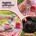 Keezi Kids Pretend BBQ Play set with Simulated Charcoal Lights Play Food Wheels Multicolour Role Play Toy