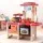 Keezi Kids Kitchen Pretend Play Set - 46pc Cooking Accessories, Sound & Light Effects, Real Water Faucet, 52x24x70cm